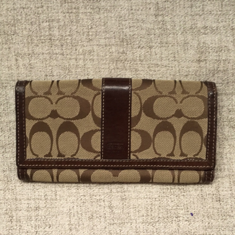 Coach canvas & leather Billfold